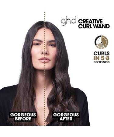 ghd Creative Curl Tapered Hair Curling Wand 1" Innovative Round Base to 0.9" Tip with Safer-for-Hair Styling Temperature Designed to Create Tight Textured Hair Curls to Soft Beachy Waves Black + Curl Hold Spray - Buy Online on GoSupps.com