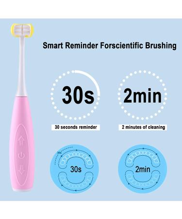 Cellena Kids U31 Sonic Electric Toothbrush - Food Grade Silicone Soft Bristles - 2 Brush Heads - Pink Regular - Buy Online on GoSupps.com