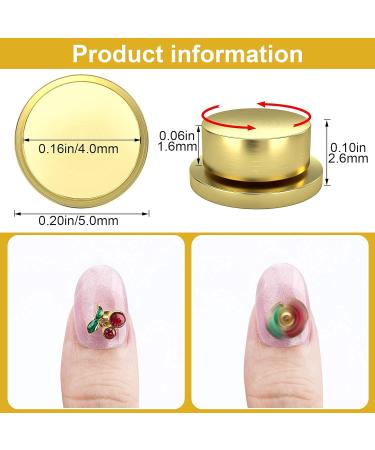 ANCIRS 20 Pack Gold 3D Nail Art Rotary Bearings for DIY Crafting - Nail Charm Rotating Kit for Jewelry Accessories - 4x5x2.5mm - Buy Online on GoSupps.com