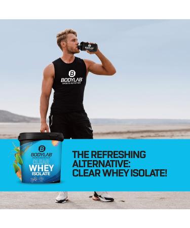 Bodylab24 Clear Whey Isolate 1200g Ice Tea Lemon protein shake made from 96% whey protein isolate refreshing fruity drink can help build muscle - Buy Online on GoSupps.com