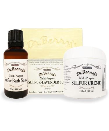 Dr. Berry's Multi-Purpose Sulfur Creme | Fast Itch Relief for Irritated Skin, Insect Bites, Acne, and Skin Infections | Potent Anti-Inflammatory Formula | 4 Fl Oz - Buy Online on GoSupps.com