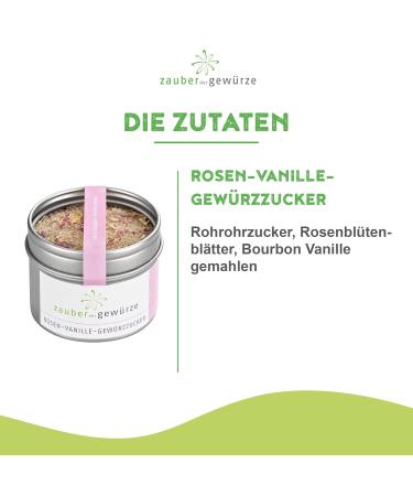 Premium Rose Vanilla Spice Sugar | 100g Edible Blend with Dried Rose Blossoms International Shipping Available - Buy Online on GoSupps.com