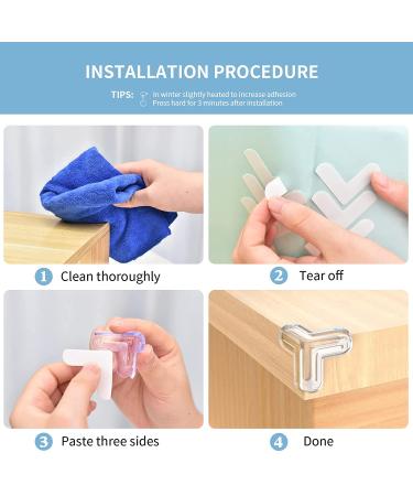 8 Pack Corner Protector Baby Proof Xuenair Clear Corner Protectors for Furniture Silicone Rubber Corner Guards for Furniture Glass Table Cabinet Counter T-shape-8pcs - Buy Online on GoSupps.com
