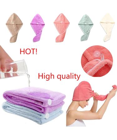 Buy 2pcs Fast Dry Hair Towel Wrap - Super Absorbent Microfiber Coral Velvet Turban (Pink) for Quick Drying | International Shipping Available - Buy Online on GoSupps.com