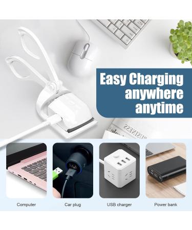 Heated Eyelash Curler - DOPI Electric Curlers with 2 Heating Modes Quick Pre-Heat Perfect Gift for Women & Girlfriend (White - Buy Online on GoSupps.com