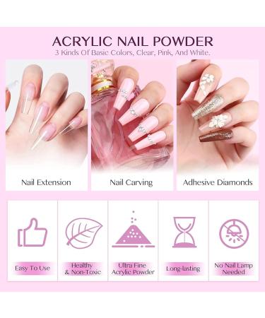 Rosarden Professional Acrylic Nails Kit - Complete Set for Beginners with Acrylic Liquid, Powder, Primer, Dehydrator, Brush, and Forms - Buy Online on GoSupps.com