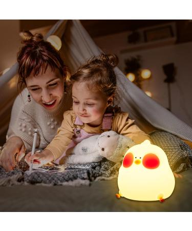 Attivolife Cute Chicken Night Light - Touch Dimmable, 7 Colors, Timer, USB Rechargeable LED Lamp for Kids - Perfect Birthday & Christmas Gift for Baby Girl or Boy - Buy Online on GoSupps.com