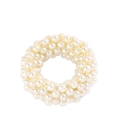 AAHB Hair Accessory Hair Tie Bun Pearl Mother of Pearl Cream 14 g