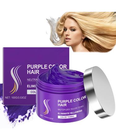 HOUXIANDOU Purple Hair Keratin Hair Treatment Deep Conditioner and Toner Moisturizing Keratin Treatment for Damaged and Dry Hair 1 Bottle