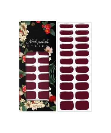 Rrlihjgu Nail Strips | 22 Gel Nail Strips | Waterproof Red Cutouts for Home Manicure Art Autumn and Halloween Decorations