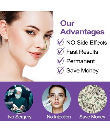 Soft Silicon Nose Shaper & Straightener - Pain Free Tool for Wide Noses | Nose Clip for Women Men & Girls - Purple - Buy Online on GoSupps.com