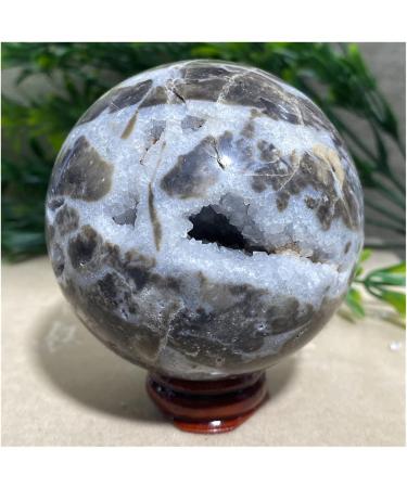 Sphalerite Stones Natural Shpere Ball Quartz Crystal Geode Feng Shui Home Crafts Decoration+Stand 1pc (Color : 430-440g) - Buy Online on GoSupps.com