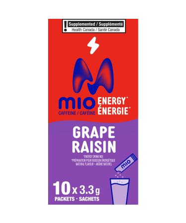 mio Energy Grape Energy Drink Mix 3.3 g Packets 10 ct Box (Pack of 8)