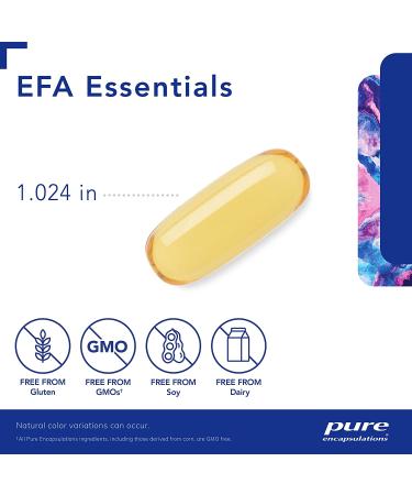 Pure Encapsulations EFA Essentials Softgel Capsules - Fish Oil and Borage Oil Blend - 120 ct - Buy Online on GoSupps.com