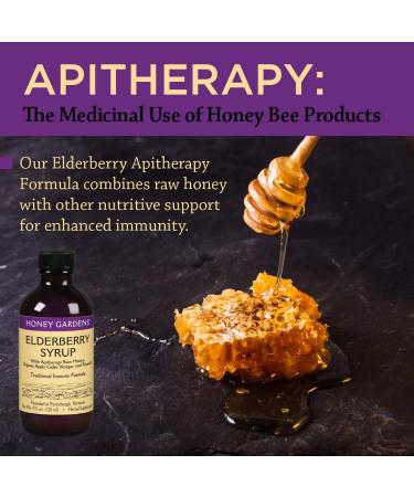 Elderberry Syrup with Apitherapy Raw Honey - Honey Gardens - Buy Online on GoSupps.com