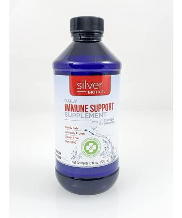 Silver Biotics Colloidal Silver Liquid - Daily Immune Support Supplement - 8 Fl Oz - American Biotech Labs - Buy Online on GoSupps.com