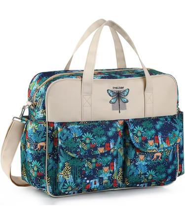 Kamay's Waterproof Mummy Shoulder Diaper Bag w/ Changing Mat - Green Forest Monkey - Buy Online on GoSupps.com