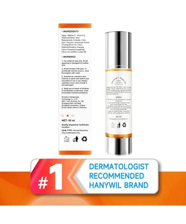 HANYWIL Vitamin C Serum for Mature Skin 20% Vitamin C Face Serum with Hyaluronic Acid Dark Spot Remover Hydrating Skincare for Wrinkle Reduction Lifting & Firming - 1.7 fl oz - Buy Online on GoSupps.com