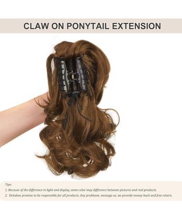Dcbaboo Short Ponytail Extension Curly 12inch Claw Clip in Ponytail Hair Extensions Long Wavy Synthetic Pony tails Natural Wave One Piece Hairpiece Fake Ponytail for Women Light Auburn 12 inch 110g Light Auburn - Buy Online on GoSupps.com