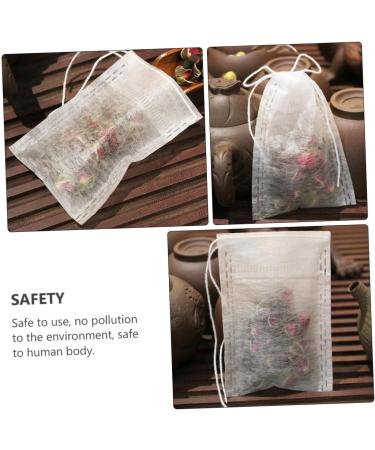Ciieeo 200 Pcs Tea Bag Drawstring Tea Pouch Empty Tea Pouch Soup Bag Tea Infusers Bags Loose Leaves Protein 5X7CMx2pcs Whitex2pcs - Buy Online on GoSupps.com