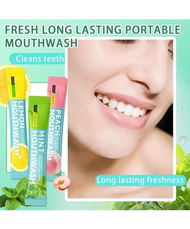Mouthwash Lot de 20 rince-bouche jetables et portables pour une haleine fra che prot ge les dents et nettoie la bouche pratique pour les d placements (p che) - Buy Online on GoSupps.com