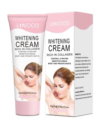 LOVOOD Dark Spot Corrector Cream, Instant Underarm Cream for Armpit, Neck, Knees, Elbows, Inner Thigh and Private Areas, Intimate Areas Body Moisturizer Pink Design 2.0 Fl Oz (Pack of 1)