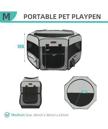 Seiyierr Portable Pet Playpen with Carrying Case - Indoor/Outdoor Puppy & Cat Playpen for Small Dogs - Removable Mesh Shade Cover Included - Buy Online on GoSupps.com