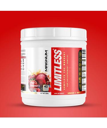 Buy LIMITLESS Magnum 504g - Sugar Free Creatine Monohydrate Pre Workout Powder for Energy Focus & Endurance - Ideal for Men & Women - Fruit Punch Flavor - International Shipping Available - Buy Online on GoSupps.com