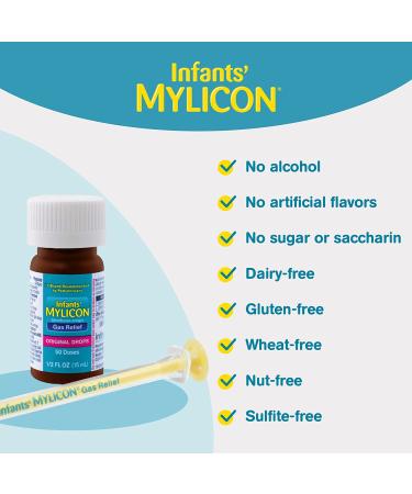 Mylicon Gas Relief Drops for Infants and Babies - Original Formula - 0.5 Fl Oz (Pack of 1) - Buy Online on GoSupps.com