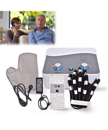 ZZBB Rehabilitation Robot Gloves Soft Resting Hand Splint for Flexion Contracture Finger Training Increase Muscle Tone Hemiplegia Left-hand XX-Small