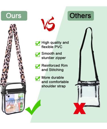 Clear Stadium Approved Crossbody Bag for Women & Men - Transparent PVC Messenger Handbag for Concerts & Events - Buy Online on GoSupps.com