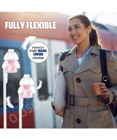Buy Naiicute Aircraft Earplugs with Band - 2 Pairs Pain-Free Travel Earplugs for Adults & Kids 12+ 25dB Noise Insulation Reusable Blue & Pink - Buy Online on GoSupps.com