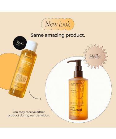 Glo Melanin Brightening Body Oil Topical Moisturizer with Vitamin C, Kojic Acid & Turmeric Lightweight Hydrating Cosmetic Oil for Melanin-Rich Skin (8 oz / 230 ml) - Buy Online on GoSupps.com