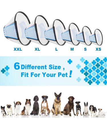 Supet Dog Cone Adjustable Pet Cone Pet Recovery Collar Comfortable Pet Cone Collar Dog Head Neck Cone for After Surgery Anti-Bite Lick Wound Healing Safety Practical Plastic E-Collar L White - Buy Online on GoSupps.com