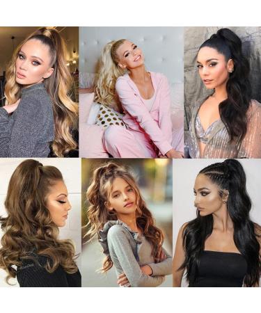 Prinfantasy Long Wavy Ponytail Extension 24 Inch | Soft Synthetic Hairpiece for Women MW138 - Buy Online on GoSupps.com