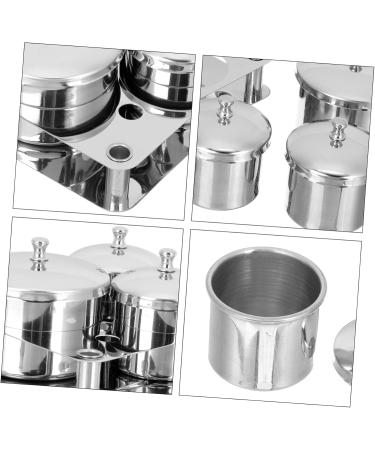 MAGICLULU 1 Set Nail Art Storage Jar Nail Art Equipment Cup Dappen Dish Nail Salon Supply Nail Art Tool Nail Art Liquid Cup Skin Nail Liquid Cup Mini Dish Stainless Steel Nail Polish Mix 13x11cm Silver - Buy Online on GoSupps.com