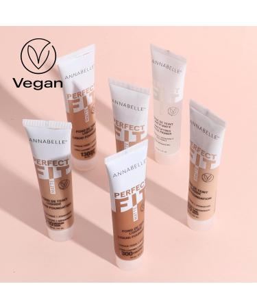Annabelle Perfect Fit Foundation Natural Coverage Matte Finish Waterproof Reduces Pore Appearance Vegan Formula Light and Hydrating Formula Porcelain 30 mL - Buy Online on GoSupps.com