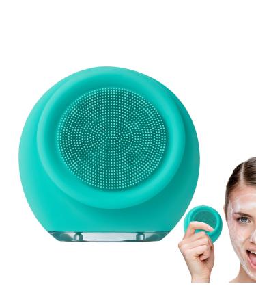 Paodduk Silicone Face Scrubber - Electric Face Exfoliator Scrubber Gentle Facial Brush - Skin Rejuvenating Face Exfoliator Scrubber Silicone Face Brush Cleanser for Family Green