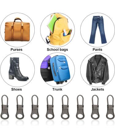Tyqour 12-Piece Zipper Repair Kit | Removable Metal Zipper Pulls for Clothing Backpacks & Wallets - International Shipping Available - Buy Online on GoSupps.com