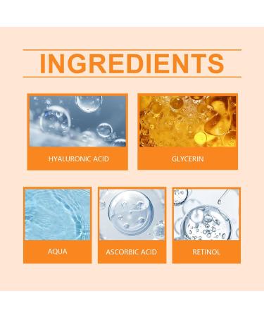 Retinol Vitamin C Anti-Wrinkle Essence Moisturizing Lightening Wrinkles Nourishing Skincare Facial Serum - Buy Online on GoSupps.com