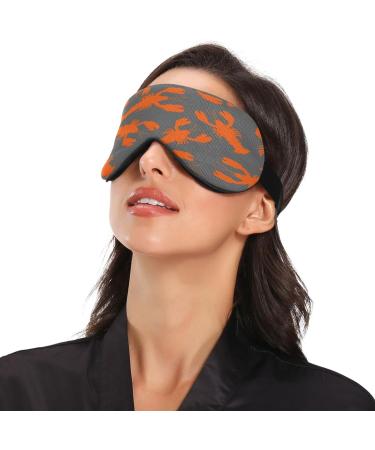 Light Blocking Crayfish Pattern Sleep Mask - Soft & Adjustable Eye Cover for Men & Women | Perfect for Travel Naps & Work - Buy Online on GoSupps.com