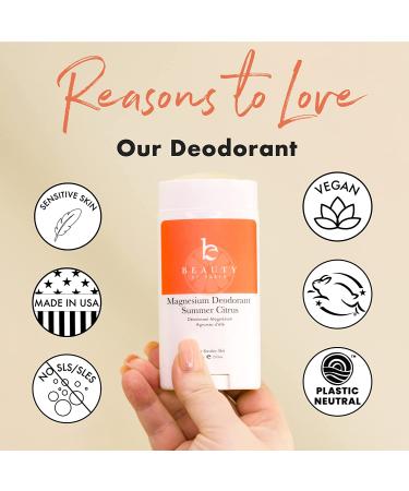 Aluminum-Free Magnesium Deodorant for Women, Men & Kids | Summer Citrus Scent | 2.65 oz - Buy Online on GoSupps.com