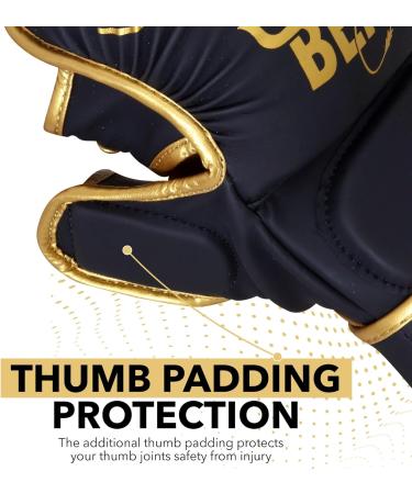 Beast Rage MMA Gloves for Men & Women - Adjustable Wrist Support Open Palm for Martial Arts Grappling and Sparring | S/M Gold - Buy Online on GoSupps.com
