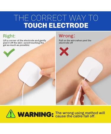 TENS Unit Replacement Pads 5x5CM 20PCS Self-Adhesive Electrodes for Electrotherapy - Buy Online on GoSupps.com