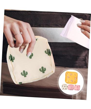 Goohochy 4-Piece Portable Ice Cream Bag Set | Multi-Purpose Menstrual Bandage & License Holder | Stylish Time Fabric Handbag - Buy Online on GoSupps.com
