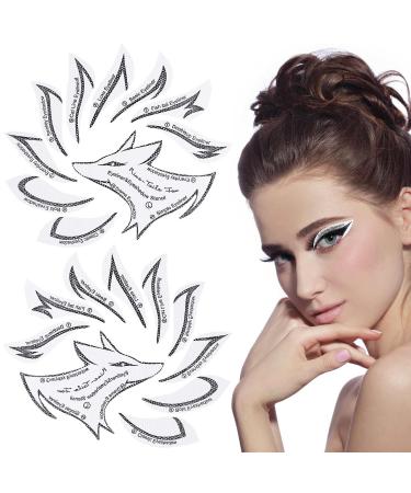 10 Sets Eyeliner Stencil Kit Eyebrow Stencil Set Non-woven Materials 12 Style Eyeliner Eyeshadow Stencil Template
