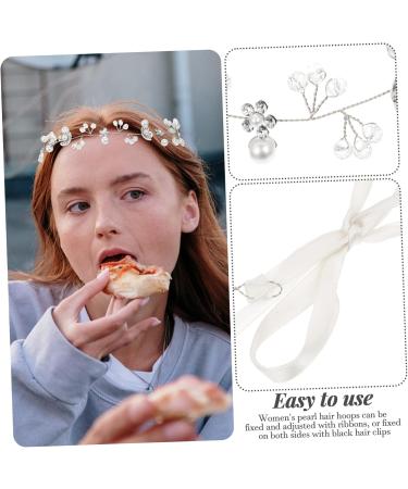 Healeved 4 Sets Bridal Ornament Hair Barrettes for Girl Headdress Bride Headpieces for Bride Hair Clip Hair Ties for Women's Hair Wedding Headdress Girl Child Ribbon Alloy Hair Comb - Buy Online on GoSupps.com