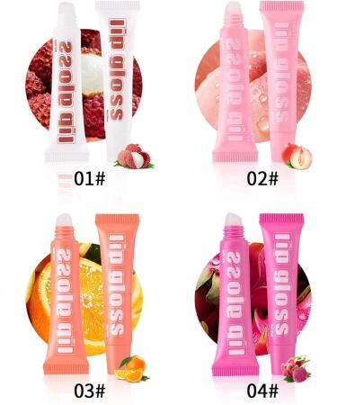  Hugsweet Hugsweet Liquid Lip Gloss Moisturizing Lip Gloss Set | 8X Fruit Flavored Jelly Tinted Lip Butter Oil | Fruit Flavored Lip Oil - Buy Online on GoSupps.com