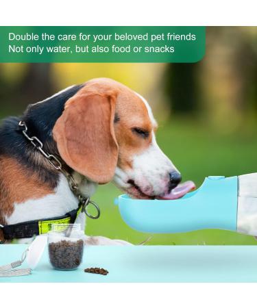 Osportfun Portable Dog Water Bottle - 550ml Leak-Proof Dispenser with 100ml Food Container & Activated Carbon Filter for All Dog Sizes - Buy Online on GoSupps.com