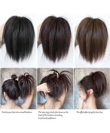 Messy Bun Hair Piece for Women Synthetic Hair Bun Extensions Messy Fluffy Straight Hair Elastic Band Chignon Scrunchy Wrap Updo False Hair Pieces for Women Fake Hair Accessories for Women Girls 18t10-2 - Buy Online on GoSupps.com